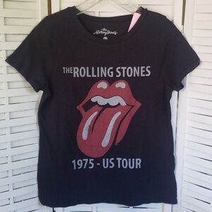 The Rolling Stones nwt black shirt L 1975 tour